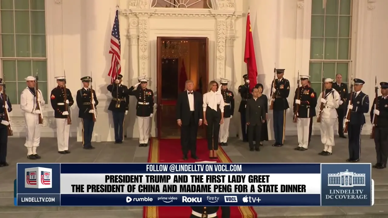 LIVE: President Trump and the First Lady Greet the President of China and Madame Peng for a State Dinner
