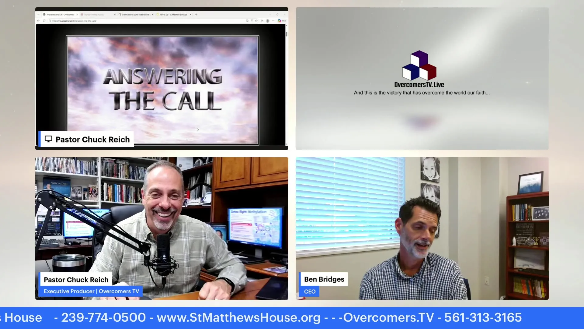 Ben Bridges – St. Matthew’s House – OvercomersTV.Live #641