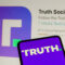 September 22, 2022, Brazil. In this photo illustration, the social media platform Truth Social logo seen displayed on a smartphone.
