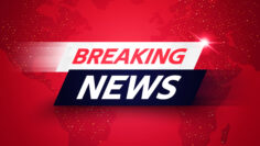 Vector illustration breaking news background, World Global TV news banner template