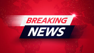 Vector illustration breaking news background, World Global TV news banner template