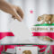 California flag, hand dropping ballot card into a box – voting, election concept – 3D illustration