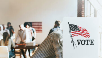 People voting election poll