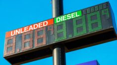 Gas Prices at Gas Station