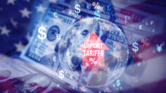 United States tariffs  government import taxation,to increase the American economy.Industrial Tariffs growth.Import Trade Tariffs increase.Trade war policy in development.