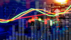 Business concept of stock market background design