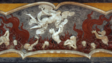 Souls being purified in purgatory