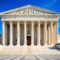 Supreme Court building isolated with clear blue sky background, Supreme Court, government, architecture