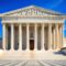 Supreme Court building isolated with clear blue sky background, Supreme Court, government, architecture