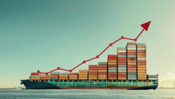 graph showing the steady growth of a large multinational corporation’s export revenue, highlighting the success of their international expansion strategy.