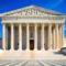 Supreme Court building isolated with clear blue sky background, Supreme Court, government, architecture
