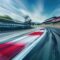 Empty race track, long exposure shot