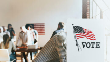 People voting election poll