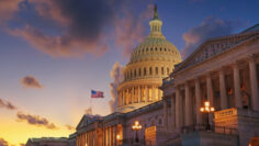 US Capitol building at sunset, Washington DC, USA.