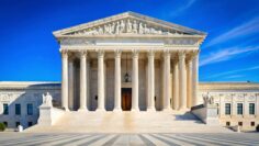 Supreme Court building isolated with clear blue sky background, Supreme Court, government, architecture