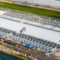 Aerial view of construction of new AI hub and Data center at the suburbs of Columbus, Ohio
