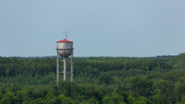 Water Tower Above The Trees