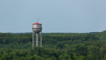 Water Tower Above The Trees