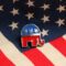 badge of the Republican Party of the USA 02.22.2025 Moscow Russia