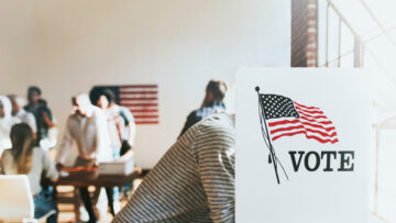 People voting election poll