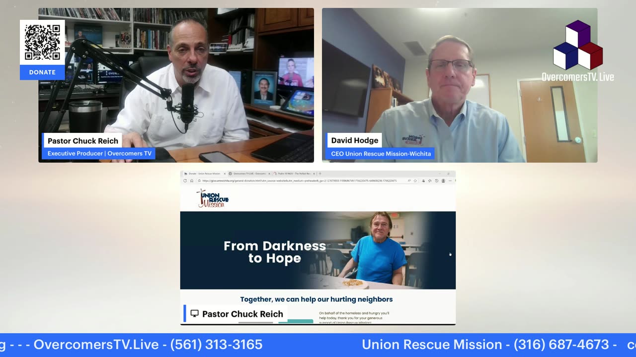 David Hodge Interview – Union Rescue Mission – OvercomersTV.Live #501