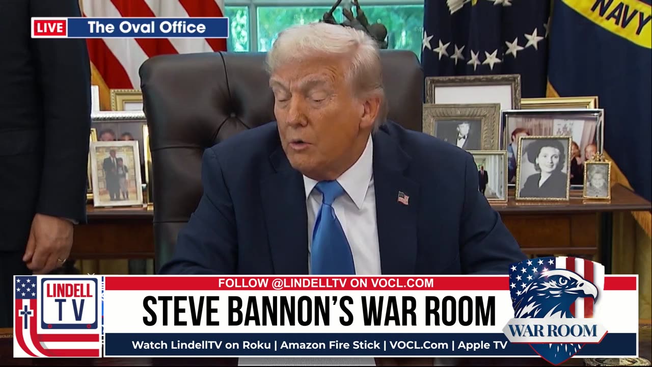 LIVE: TRUMP EO SIGNING ON STEVE BANNON’S WAR ROOM