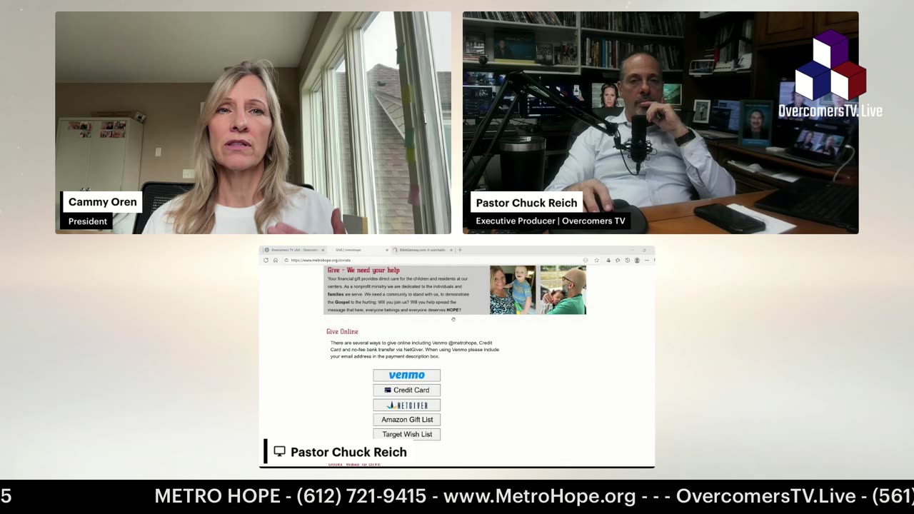 Cammy Oren – MetroHope Recovery Ministries – OvercomersTV.Live #516