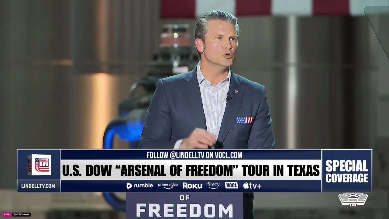 LIVE NOW: SEC. OF WAR HEGSETH SPEAKS AT “ARSENAL OF FREEDOM” TOUR IN TEXAS