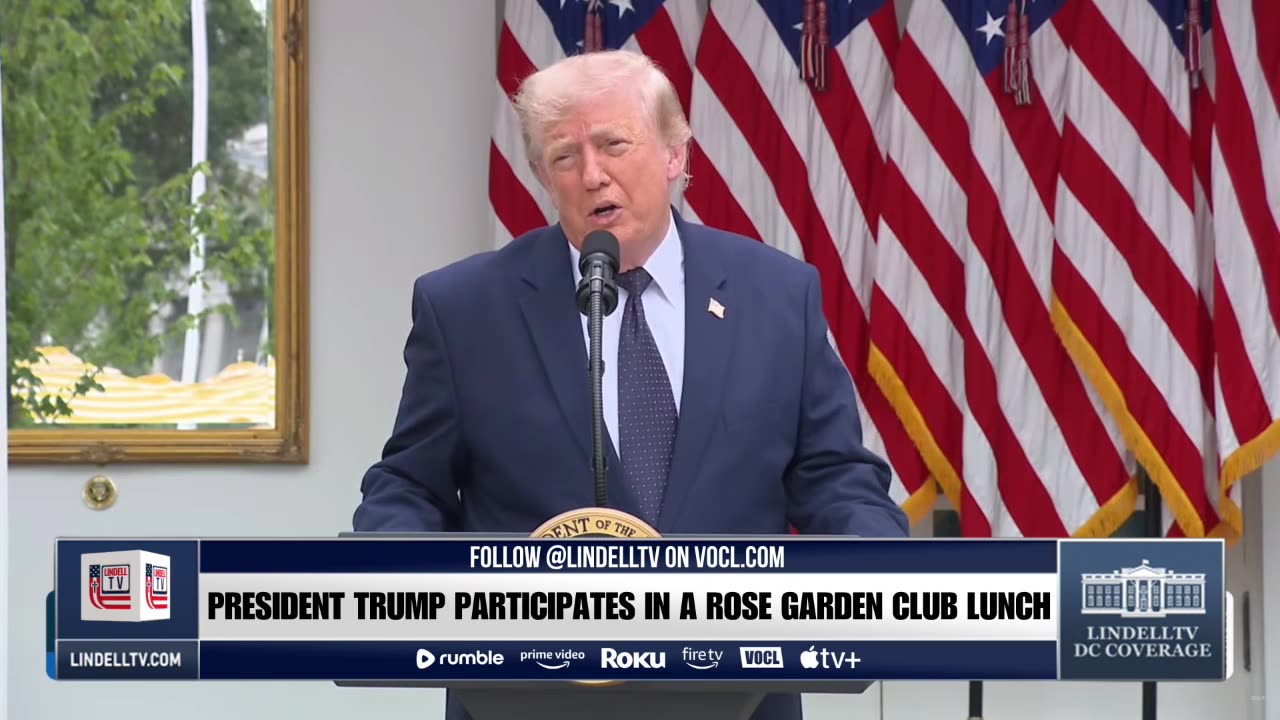 LIVE: President Trump Participates in a Rose Garden Club Lunch
