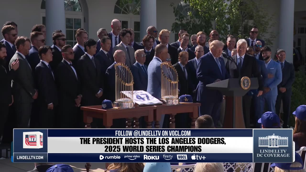 LIVE: President Trump Hosts the Los Angeles Dodgers, 2025 World Series Champions