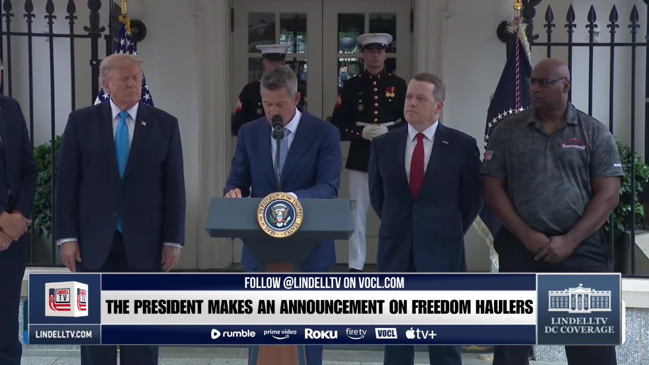 LIVE: The President makes an Announcement on Freedom Haulers